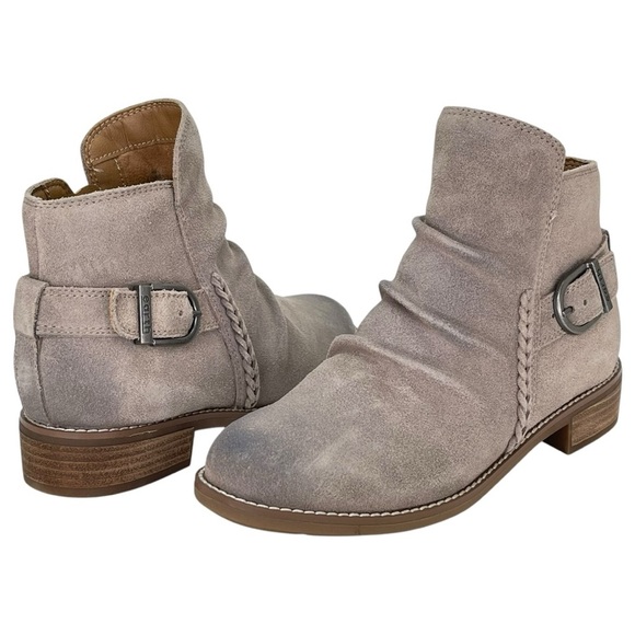 Earth Naira Taupe Leather Womens Ankle Boots Size 6M - Picture 11 of 13